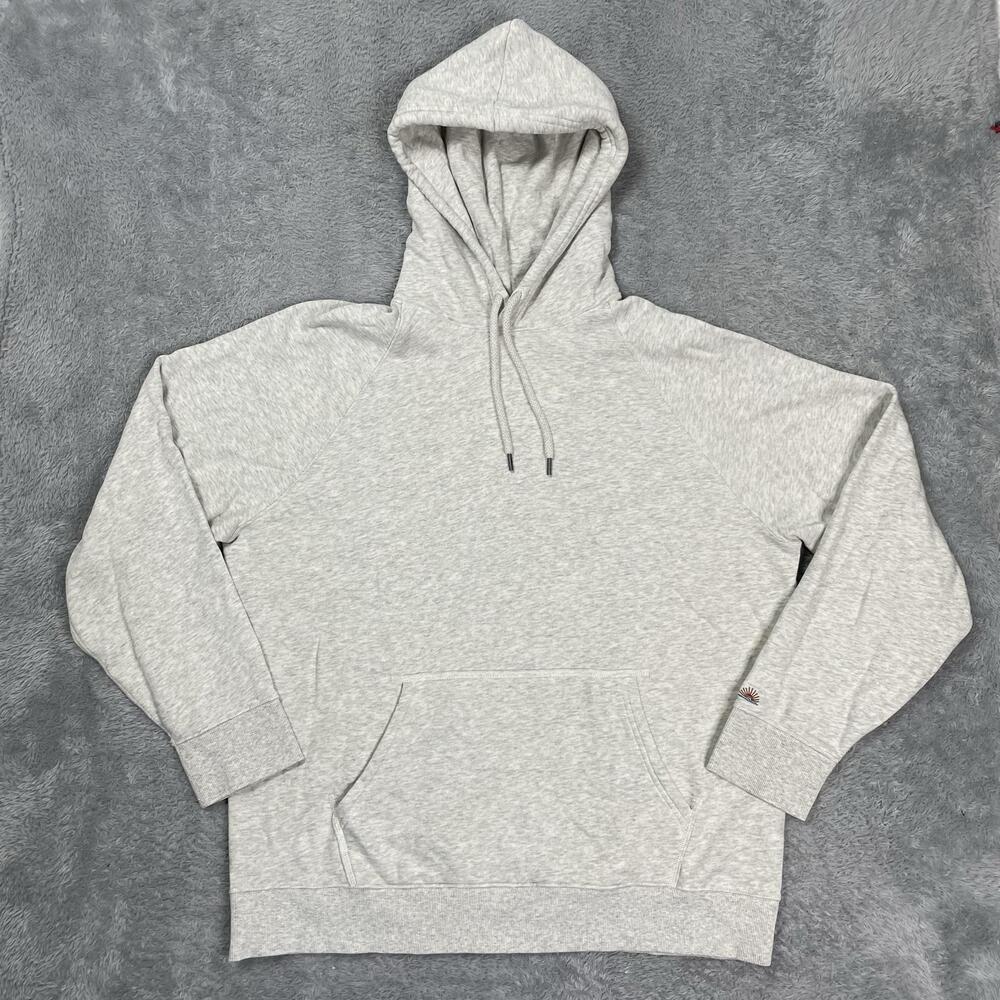 Faherty Hoodie Mens XL Gray High Standard Fleece Pullover Organic Cotton Stretch